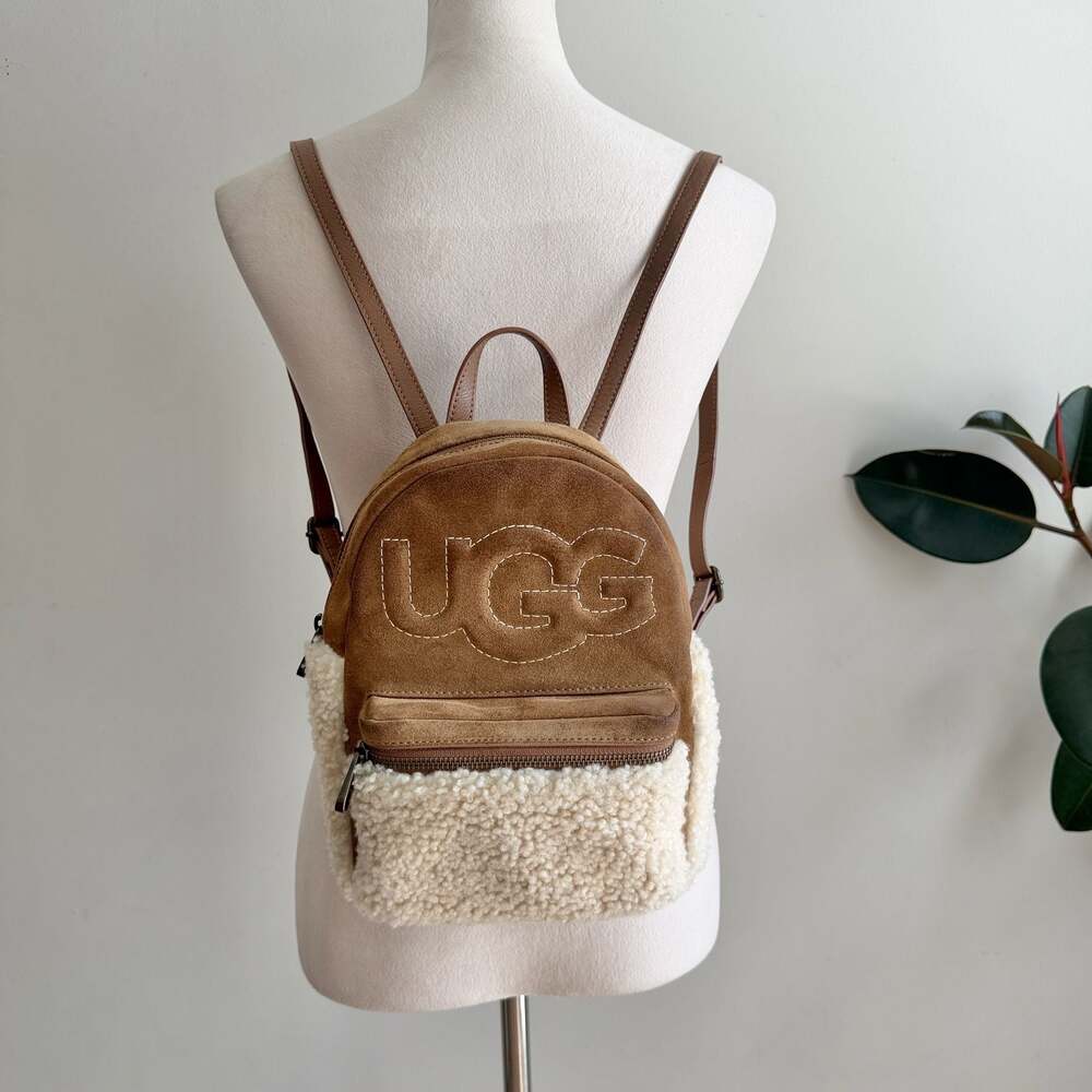 UGG Dannie II Suede and Sheepskin Mini Backpack